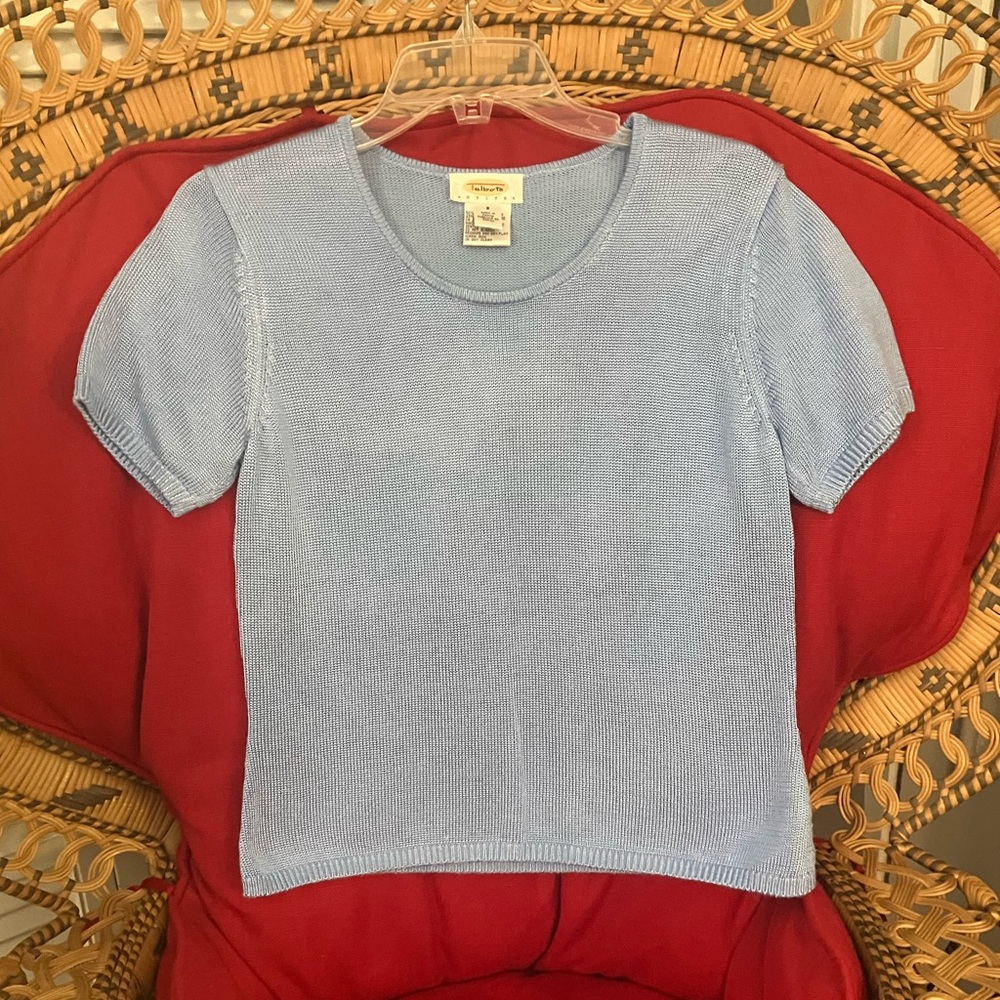 Talbots Blue Knit Top